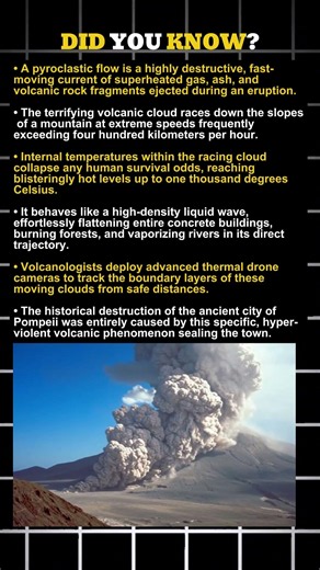 Deadly Facts About Pyroclastic Flows (The Volcano's "Glowing Avalanche)😲|Volcanic Hazards Explained