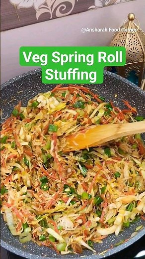 Veg Spring Roll Stuffing Recipe | #springroll #vegroll