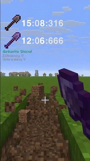 Efficiency 5 Shovel Breaks Everything Instantly #minecraft #shorts #tools