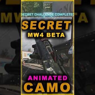 🔴 SECRET ANIMATED UNIVERSAL CAMO UNLOCK FOR MW4 🔴 LITMUS SPECIAL CAMO UNLOCKED IN MW4 BETA 🔴