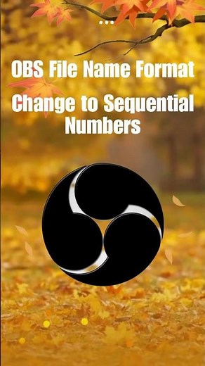 How to Change the OBS File Name Format to Sequential Numbers