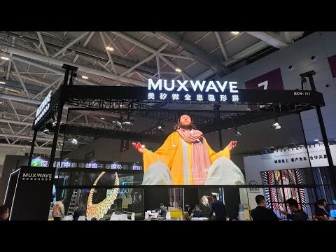 Muxwave Holographic Invisible Transparent Led Screen Hanging Up System Installation Video