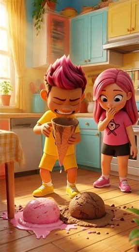 Emilly Vick🩷 Derrubou Sorvete de Leozinn! 😱