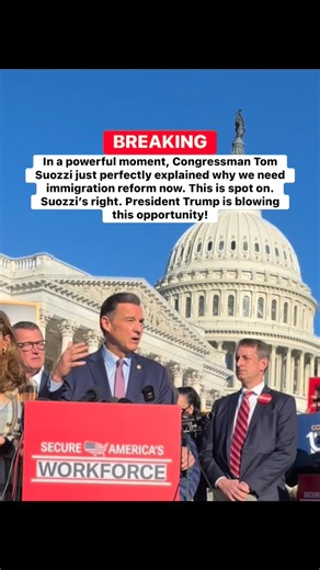 14K views · 406 reactions | BREAKING: In a powerful moment, Congressman Tom Suozzi just perfectly explained why we need immigration reform now. This is spot on. Suozzi’s right. President Trump is blowing this opportunity! | Really American | Facebook