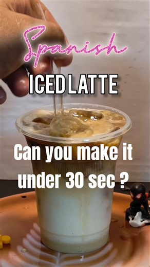 Spanish Ice Latte Recipe ☕🧊 | Creamy Coffee in 15 Seconds #icedcoffee #spanish