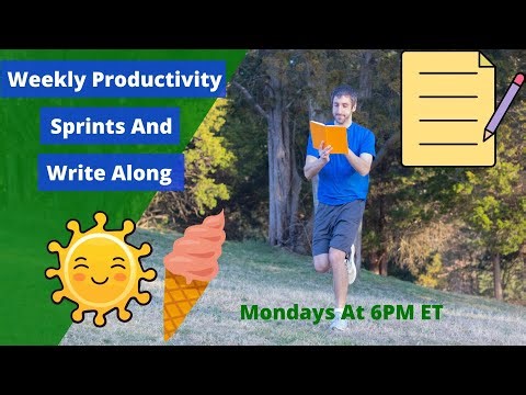 Weekly Productivity Sprints And Write Along | Authortube | Productivity Sprint | 6PM - 7:30PM EST
