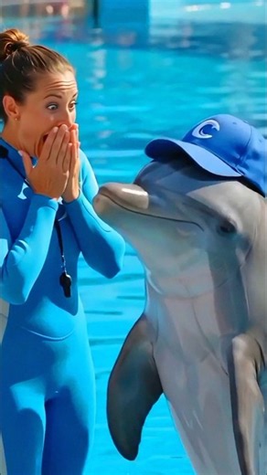 Dolphin's Unexpected Move! 🐬😲 #shorts #dolphinshow #funny #shortvideo #youtubeshorts