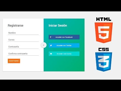 Como Diseñar una Interfaz de Login y Registro en HTML Y CSS