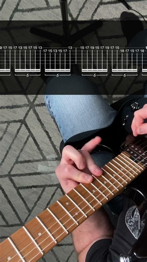 Two-string alternate picking shred run using the “Yngwie sixes” sequence #guitar #shredguitar