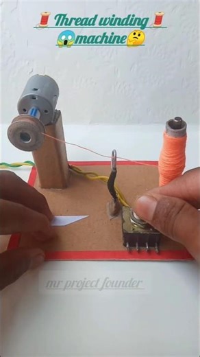 DIY Automatic Thread Winding Machine! 🧵🔥 #shorts #diy #project #engineering