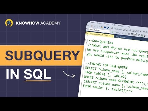 Sub queries in SQL: Practical and Tips