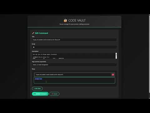 CODE VAULT - Secure Command Archive for Engineers