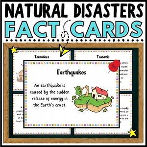 NATURAL DISASTERS: Fact Cards Hurricanes, Earthquakes, Volcanoes, Tsunamis