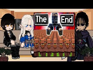 [NTR] Bad ending party React to Lihan as GROX 1,000,000 Villager MANHUNT |Minecraft gacha reacts {4}