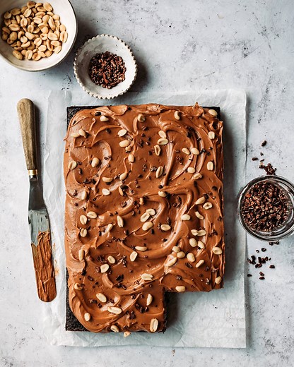 Chocolate Sheet Cake with Whipped Salted Caramel Ganache Frosting — The Boy Who Bakes