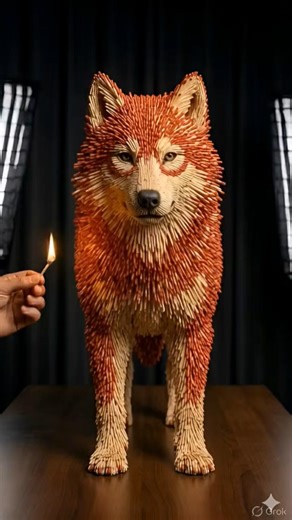 1,000,000 Matchsticks vs. One Flame: WOLF EDITION #shorts #AI #newchannel #animl
