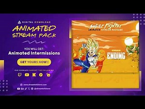 Super Fighter Dragon Ball Z Stream Overlay Pack — Anime Power Twitch & YouTube Graphics