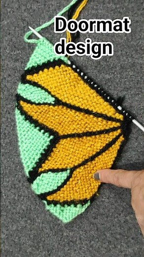 Make a very cute and easy designed doormat with three colors.