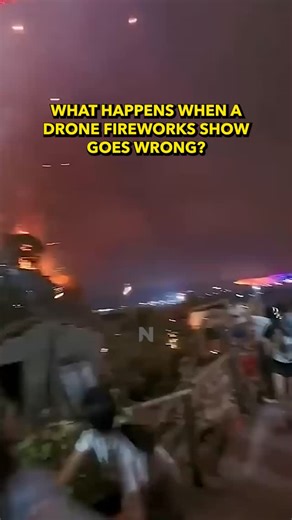 NextShark on Instagram: "Drones Catch Fire Mid-Show, Sparks Rain on Crowd in China⁠ ⁠ 🎆 A drone and fireworks show in Liuyang, China, turned into a fiery disaster when several drones malfunctioned mid-air and caught fire, sending burning fragments raining onto the crowd below.⁠ ⁠ The October 2 event, part of the “October: The Sound of Blooming Flowers” celebration at the Sky Theatre, was supposed to dazzle audiences with a 3D spectacle over land and water. Instead, dozens of drones suddenly fel