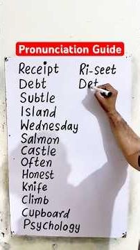 Pronunciation guide, how many words did you pronounce correctly? ￼