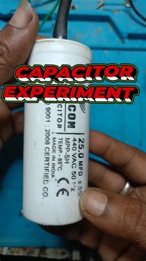 capacitor Experiment #trendingshorts #techshorts