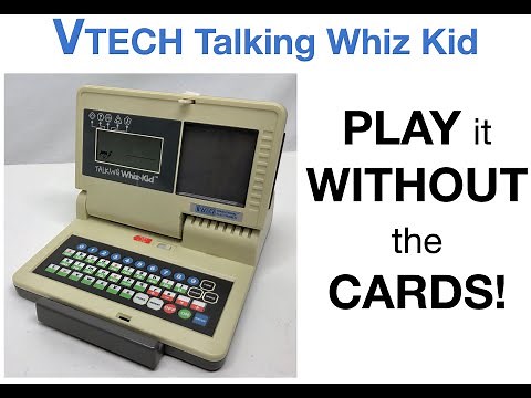 VTech Talking Whiz kid computer *** Play without Cards! *** Demo, instructions, and a look inside