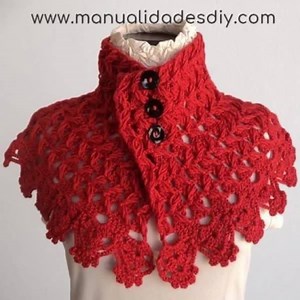 Ver estas y otras bufandas en crochet y dos agujas: www.manualidadesdiy.com/16-bufandas-de-crochet-para-mujer/ | Manualidades DIY