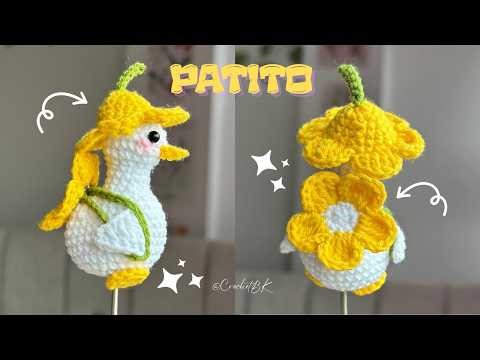 👉 PATITO con SOMBRERO FLOR 🌼🐥 | Amigurumi FÁCIL Paso a Paso