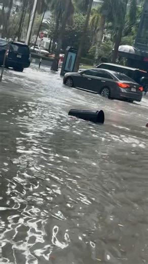 Flash Flood in Miami Tropical Storm 🌴 #miami #flood #lifestyle #tropical #travel