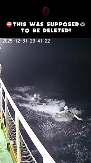 Look in the water👁️ New Year’s Eve ferry crossing. Alaska to Washington. Deck camera running for safety protocols. Routine trip. Cold water. Dark. Few passengers outside because of the weather. Then someone noticed movement in the water. Pale shapes keeping pace with the ship. Swimming alongside. Matching speed exactly. At first they thought seals. Wrong season. Wrong behavior. Seals don’t swim like that. The camera caught three of them. Maybe four. Hard to tell in the dark water. Humanoid form