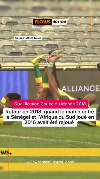 Le saviez-vous ? En 2016, le Sénégal perd un match important contre l’Afrique du Sud lors des éliminatoires de la Coupe du Monde. Estimant qu’il y a eu une injustice, le Sénégal décide de saisir la FIFA. Après examen, l’arbitre est reconnu coupable d’avoir accordé un penalty inexistant. La FIFA annule alors le match et ordonne qu’il soit rejoué en 2017. Le Sénégal s’impose (2-0), reprend la tête du groupe et se qualifie in-extremis pour la Coupe du Monde 2018 en Russie. @flowsnation | suivez-nou