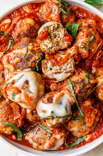 Cheesy Turkey Meatball Skillet