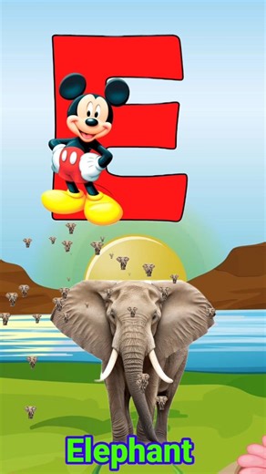 E for Elephant 🐘| Kids Alphabet Learning Video | ABC for Toddlers #abcd