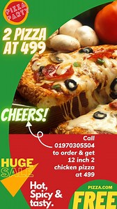 709 reactions · 66 shares | If you want 12 inches 2 chicken pizza at 499 takas just call : 01970305504 | Pizza.Com | Facebook