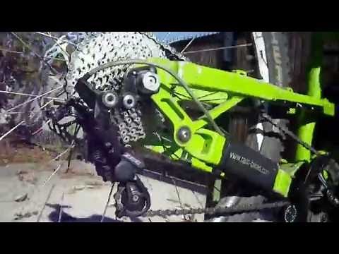 Shimano Zee RD-M640 with Sram X7 shifter and 9 speed 12-36 cassette