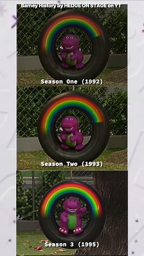 HedgeOnStage | BARNEY on Instagram: "The early years of BARNEY edited their intro sequences with a certain formula. Always making sure to include clips that hit the beats of the song, relating to the lyrics, while also assuring to end with Barney re-imagined as the plush doll he’s always been. To further drive home the franchise’s philosophy. Do you have a favorite into sequence from the early years of BARNEY & FRIENDS? 💜 #barney #barneyandfriends #barneyandthebackyardgang #nostalgia #childhood