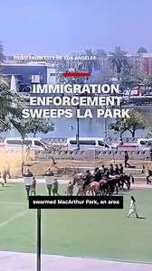 Dozens of federal immigration agents in tactical gear accompanied by members of the California National Guard were deployed to a mostly empty MacArthur Park in Los Angeles Monday morning. It's unclear if anyone was taken into custody during the operation, which sparked outrage among local residents and which Mayor Karen Bass called "outrageous" and "an attempt to spread fear." An Immigration and Customs Enforcement spokesperson told CNN the agency does not comment on ongoing operations. | CNN