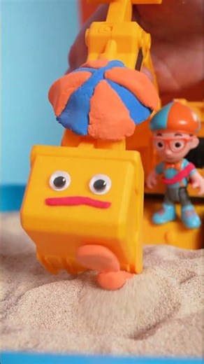 Excavator treasure hunt ✨ What will we find? 🤔 #shorts #excavator #belikeblippi #blippi