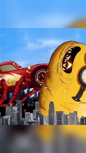 Crazy Minion Worm VS Spider Lightning McQueen #minions #memes #mcqueen