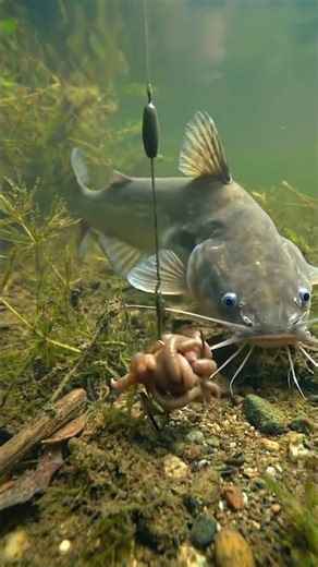 Giant Channel Catfish Takes the Bait! | Amazing Underwater Bite #catfish #riverfish #aiart