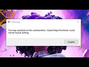 Fortnite Error [ the map specified on the commandline ] Solución