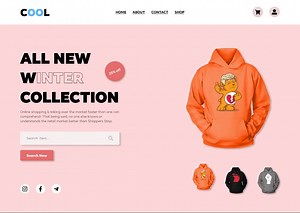 Winter Shopping Website Design UI Template