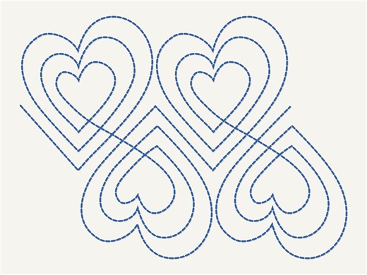 Hearts Edge to Edge Quilting Design, Longarm and Machine Embroidery (digital Download) - Etsy