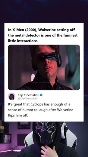 X-Men 2000 Wolverine Setting Off the Metal Detector is a Funny Interaction With Cyclops
