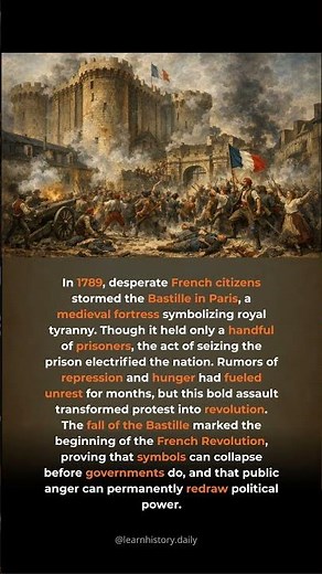 The Day A Prison Sparked A Revolution. In 1789, Parisian crowds stormed the Bastille,...