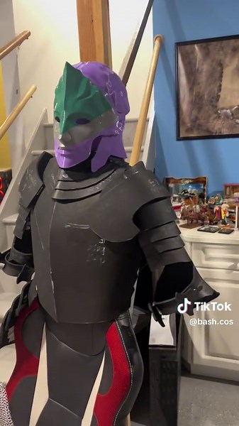 The Twinned Armor from Elden Ring is next up for competing! using real aluminim chainmail and EVA foam, ill hopefully be wearing this to animeNYC! #cosplay #convention #anime #manga #eldenring #armor #prop #eldenringcosplay #fyp #wip #cosplaywips