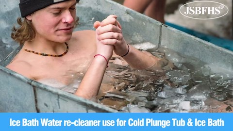 Ice Bath Water re-Cleaner, Use for Cold Plunge Tub & Ice Bath Tub. 16 oz. Keep Freshness Between Water Changes. Ice Bath Accessories/Ice Mold for Ice Bath/Water Chiller(JSBFHS), Blue