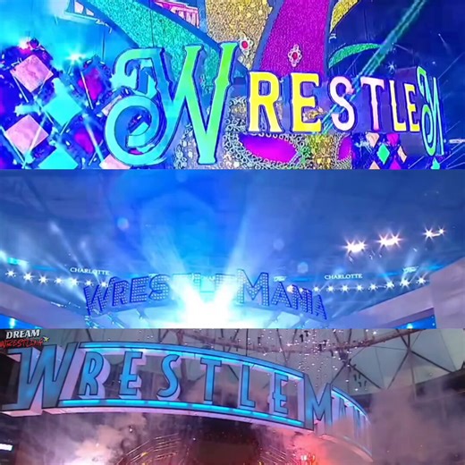 WWE stages used to feel iconic and mesmerizing with those massive 3D WrestleMania logos.Now it’s been 2 years without them and something just feels missingWrestleMania stages cause of this 💔