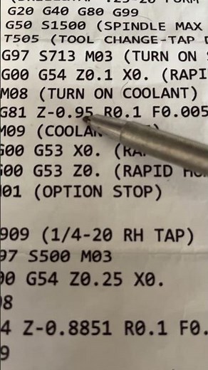 NYC Machinist - CNC HAAS lathe simple code Drill and tap 1