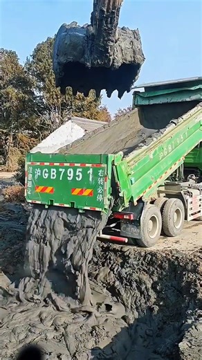 Truck Onloading.#truck #construction #cat #caterpillar #excavator #dozer #heavyequipment #dumptruck